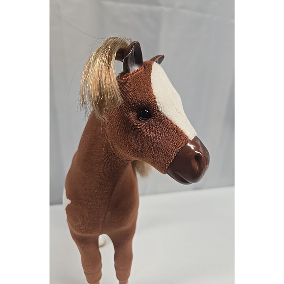 American Girl Paint Foal Horse 2019 GJD50 Brown Fabric Coat Rooted Mane and Tail - Picture 5 of 12